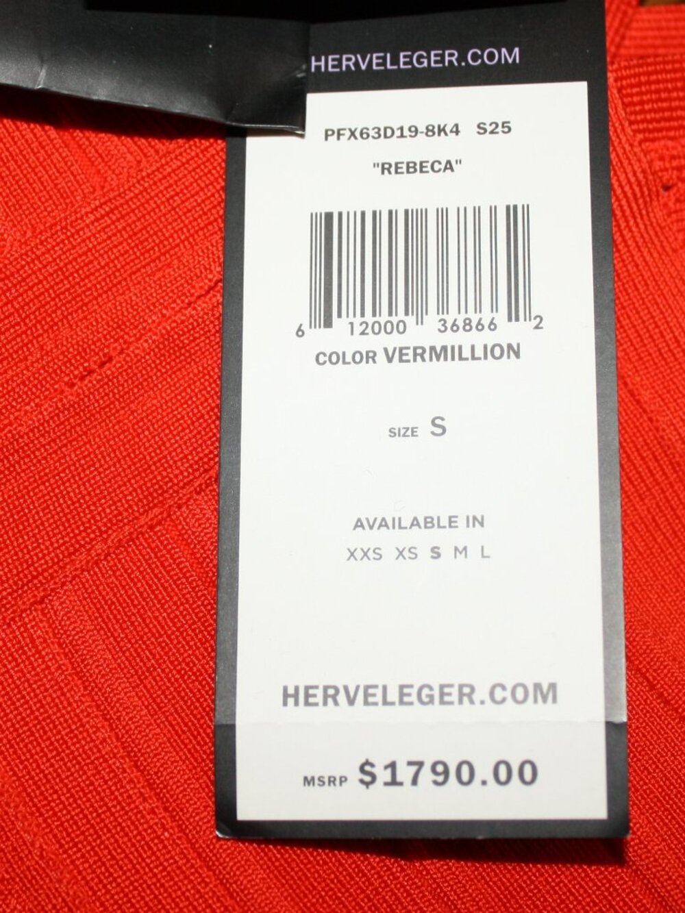 NWT Herve Leger - Rebeca Cutout Peplum Bandage Dress - Size Small - Picture 13 of 15